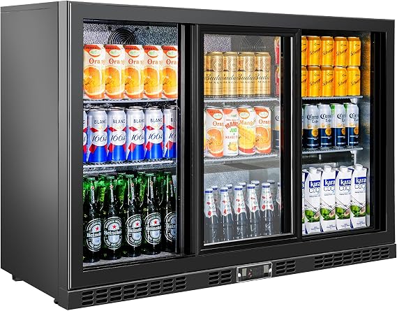10.5 Cu.Ft Back Bar Cooler, 3 Sliding Glass Doors, ETL