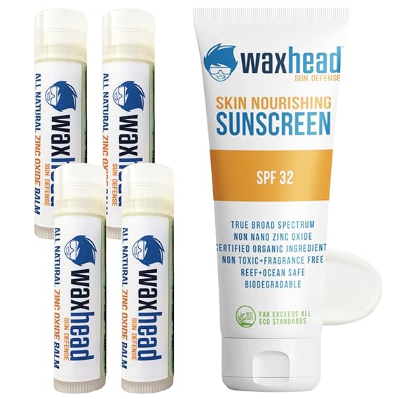 Waxhead SPF Lip Balm SPF, Zinc Oxide Sunscreen, Lip Sunscreen For Lips, Sunscreen For Face, Sunblock, Zinc Sunscreen