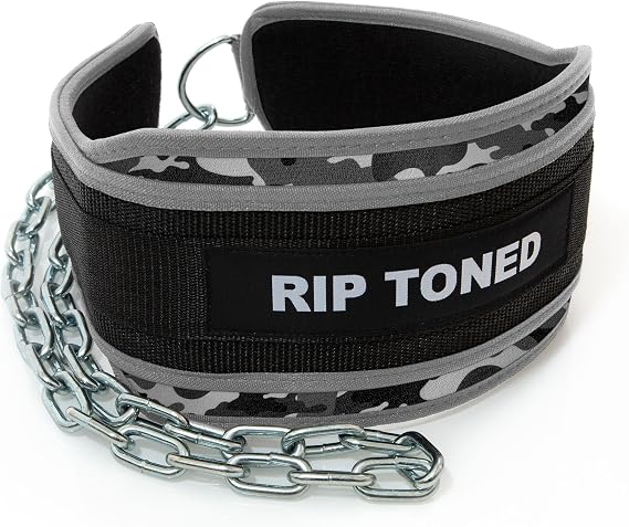 Rip Toned Dip Belt Weight Lifting Belt with 36" Steel Chain for Dips, Chin Ups & Pullups Heavy Duty | Comfortable Fit | Supports Progressive Overload for Strength & Muscle Gains