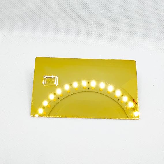 1 pieces Customizable Blank Metal Membership Card Gold-Plated Mirror Finish With Chip Slot & Magnetic Stripe 4442 size