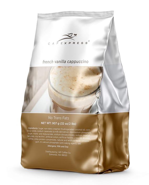Cafexpress French Vanilla Cappuccino Bags, 2 lb bags, (Pack of 6)
