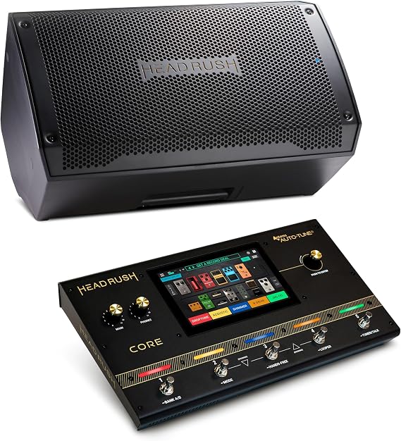 HeadRush Core and FRFR108 MK2 - Guitar and Vocal Multi Core Effects Amp Modeling Processor, and 8-inch 2000W Electric and Bass Guitar Amp with Bluetooth