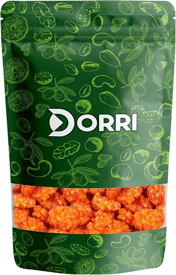Dorri - Chilli Rice Crackers 500g | Spicy Rice Chilli Crackers, Crispy Snack, GMO Free, Party Snack (Available from 150g to 5kg)