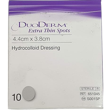 Convatec 99XX0152 Duoderm Extra Thin Spots Dressing, 4.4cm x 3.8cm, Pack of 10