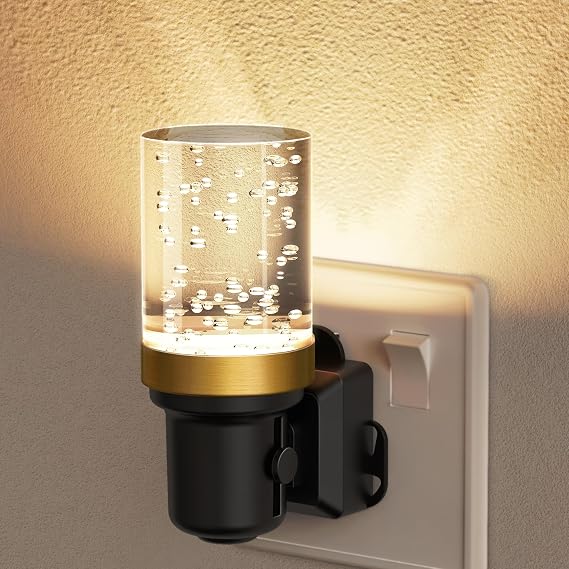 JandCase Night Light Plug in Wall, Plug in Light with Dusk to Dawn Sensor | 3000K Warm White, 0-100LM Brightness, 1W LED NightLight Kids Energy Saving, for Hallway Bedroom Kitchen Stair, 1 Pack
