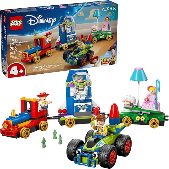 LEGO Disney and Pixars Toy Story Celebration Train & RC Car Toddler Toy - Sensory and Pretend Play Building Set for Preschool Boys and Girls, Ages 4+ Disney Gift Idea for Birthdays - 43264