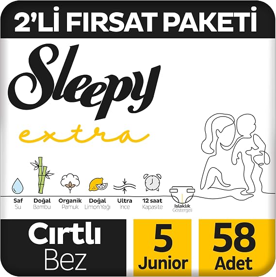 Sleepy Extra Daily Activity 2-Piece Deal Package Diaper Number 6 Xlarge 46 Pieces