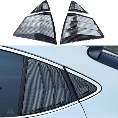 for 9th Gen Camry Sport Style Rear Side Window Louvers Air Vent Scoop Shades Cover Trim for Toyota Camry 2025-Carbon Fiber Style