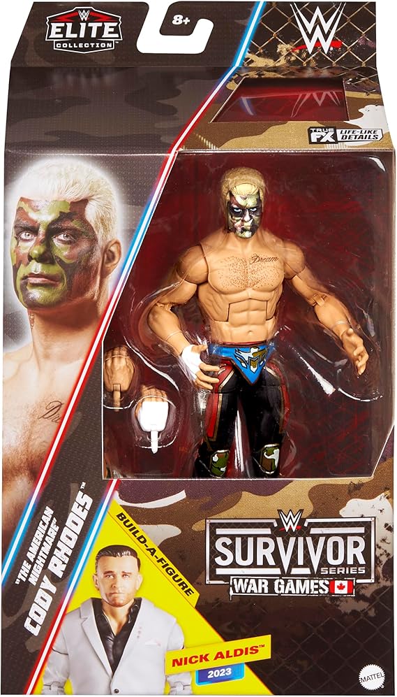WWE Cody Rhodes (Camo Face Paint) Elite Survivor Series 2025 Toy Wrestling Action Figure