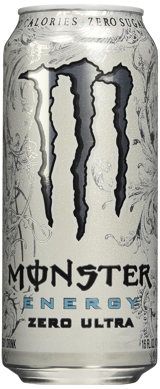 Monster Zero Ultra less sweet, lighter-tasting energy drink, carbonated, zero calories, 16oz. cans, 12-pack