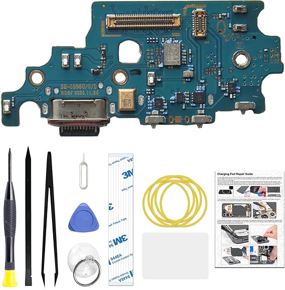 for Galaxy S21 Plus Charging Port Replacement US Version, USB-C Dock Board for Models SM-G996U SM-G996U1 SM-G996W, with Toolkit & Instruction