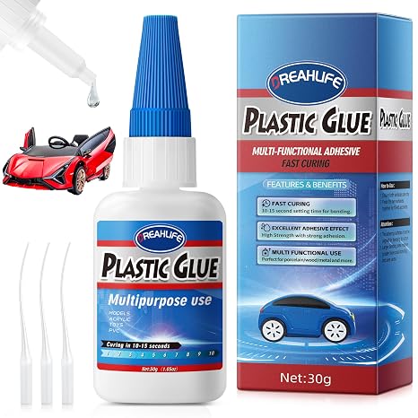 Super Glue for Plastic 30g, Strong Plastic Glue Heavy Duty