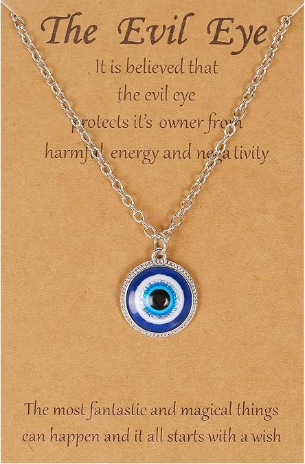 VIBILIA Evil Eye Necklace Lucky Necklaces Jewelry Gifts for Men Women