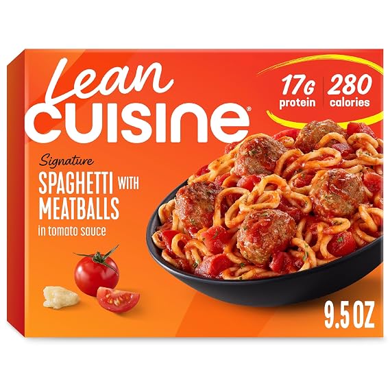 Lean Cuisine Signature Spaghetti With Meatballs, Frozen Lunch Or Dinner, Frozen Pasta 9.5 oz