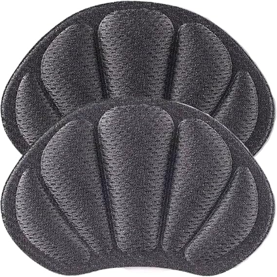 YeferStore Heel Back Anti-Shooting Heel Pad, Leather/Fabric Shoe Back Pad (Black, Fabric)
