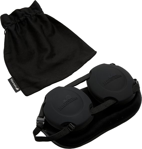 Hibermate Ear Muffs for Sleeping. Luxury Eye Mask with Ear Muffs for Sleep. Dampens Sounds in Noisy Environments, from Snoring, or While Traveling.