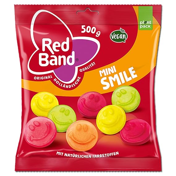 Red Band Mini Smile, Fruchtgummi, Beutel, 500g