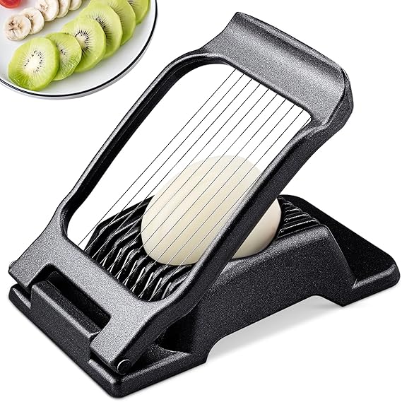 BIBURY Egg Slicer for Hard Boiled Eggs, Heavy Duty Aluminium Fruit Slicer | Stainless Steel Wires, Egg Cutter For Egg Mushroom Strawberry Soft Fruit, Dishwasher Safe, Easy to Clean