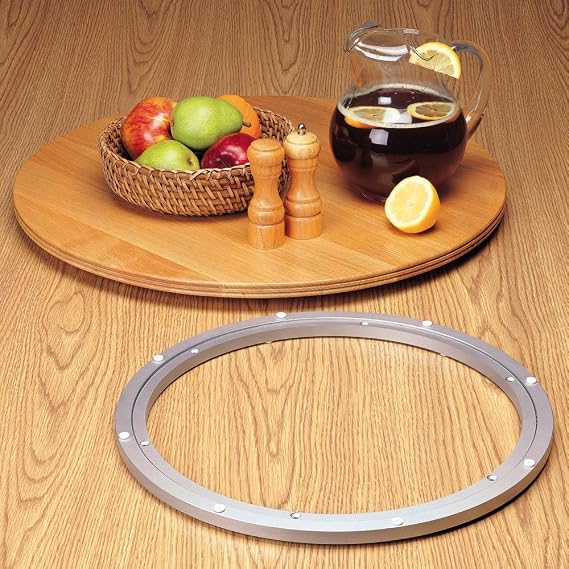 Rockler Heavy Duty Lazy Susan Swivel Stand - Heavy Duty Turntable w/Smooth 360 Degrees Rotation - Easy-to-Set Up Lazy Susan Mechanism Aluminum Spinning Plate for Large Stationary Platforms, More