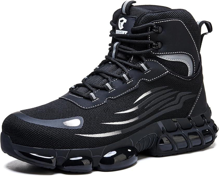 Steel Toe Boots for Men Women Puncture-Resistant Work Boots