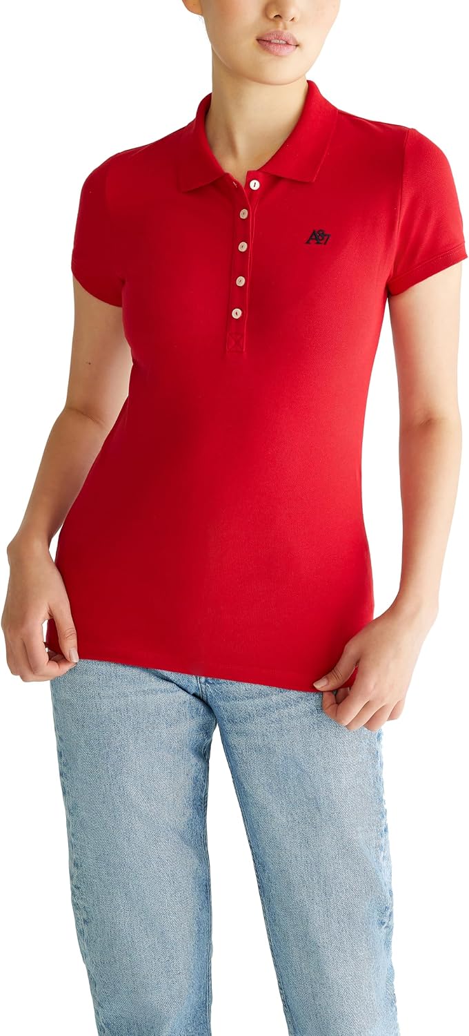 AEROPOSTALE Women's Aero Solid A87 Polo Aero Solid A87 Polo (Pack of 6)