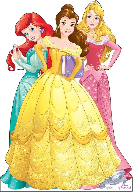 Cardboard People Ariel, Belle & Aurora Life Size Cardboard Cutout Standup - Disney Princess Friendship Adventures