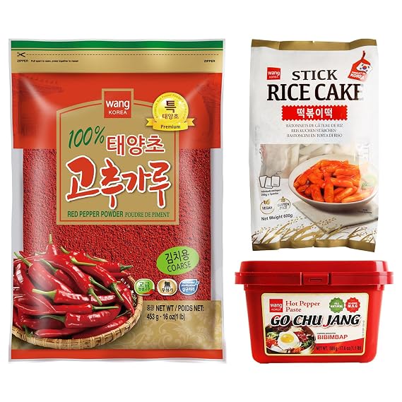Wang Tteokbokki Kit - Gochugaru, Gochujang, Tteokbokki