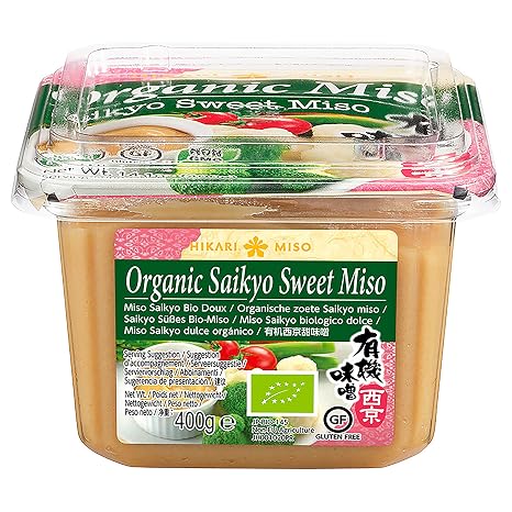 Hikari Miso Organic Saikyo Sweet from Japan Organic Miso Paste Sweet 400g