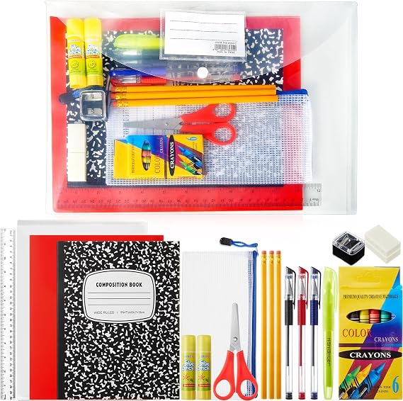 AmazingSpark 1 Set Back to School Supplies Kit for Students Grade 7-12