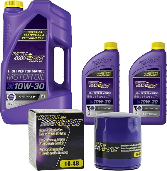 Royal Purple SAE 10W-30 Synthetic Motor Oil 7 quarts and a Royal Purple 10-48 Extended Life Premium Oil Filter