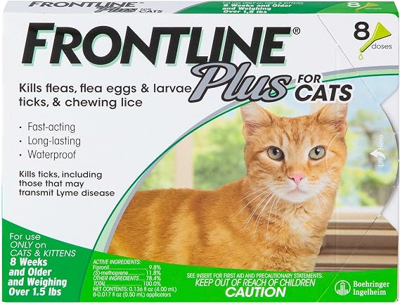FRONTLINE Plus Flea & Tick Spot Treatment for Cat & Kitten (Green)