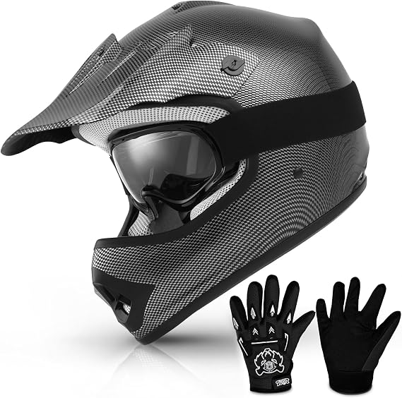 TCMT Youth Kids Dirt Bike Helmet DOT Approved Full Face Motocross Gear