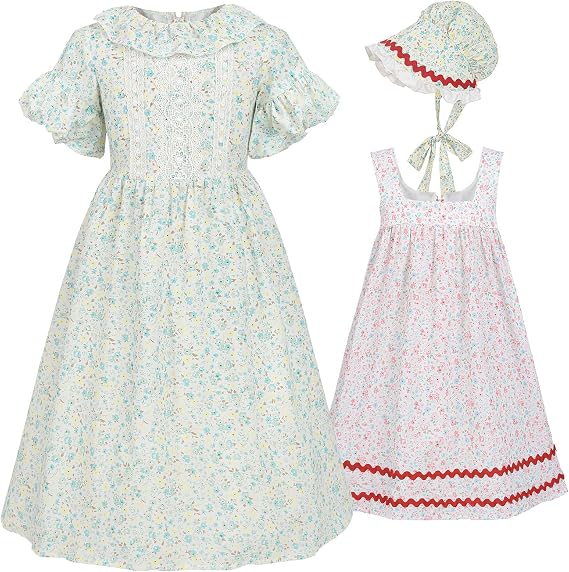 CR ROLECOS Girls Prairie Pioneer Dress Colonial Costume