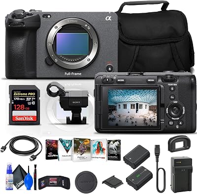 Sony FX3 Full-Frame Cinema Camera Body Only ILME-FX3  128GB Memory Card  Corel Photo Software  NP-FZ100 Battery  Case  Deluxe Cleaning Set  HDMI Cable  Memory Wallet  More Renewed