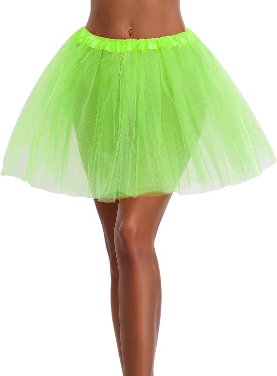 Women's, Teen, Adult Classic Elastic 3, 4, 5 Layered Tulle Tutu Skirt