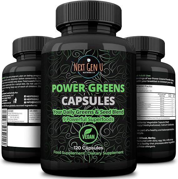 Super Greens, Immune System Support, 500 mg 120 Vegan Capsules
