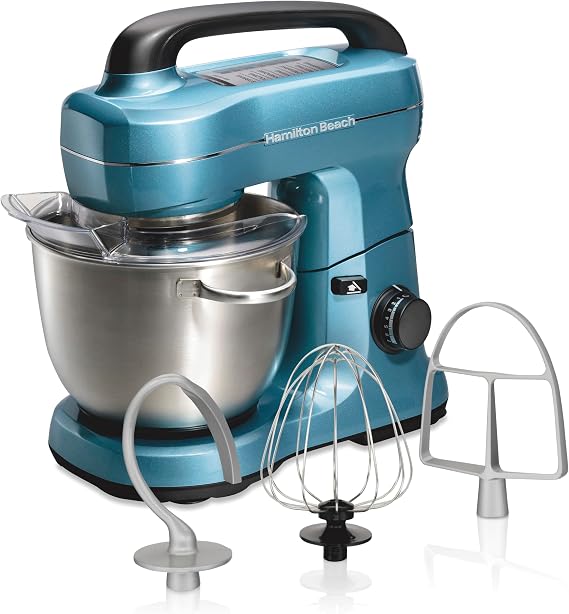 Hamilton Beach 4 Qt Electric Stand Mixer With 7 Speeds, Easy-Carry Handle