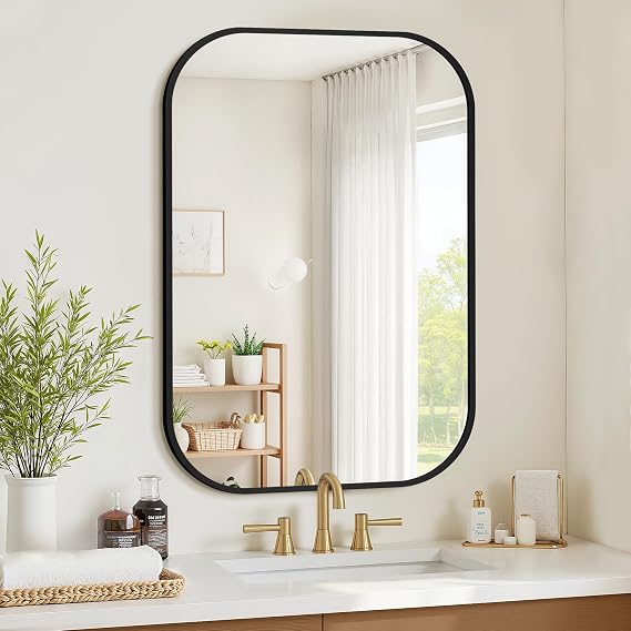 24" x 36" Bathroom Vanity Mirror for Wall, Black
