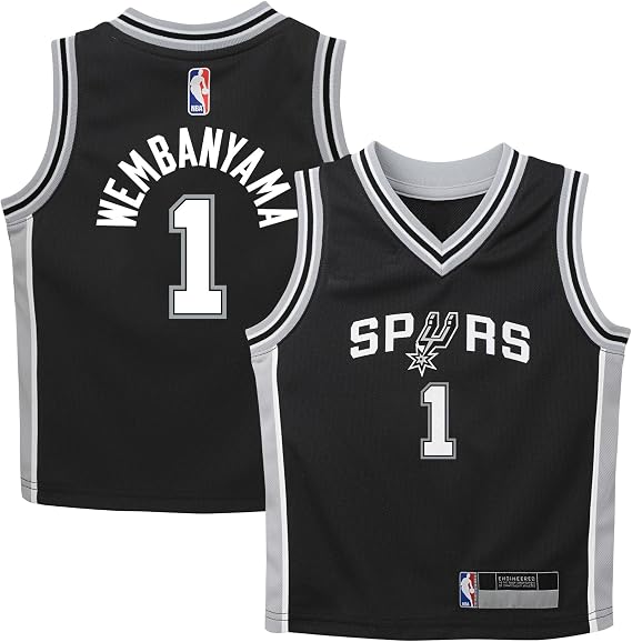 Victor Wembanyama San Antonio Spurs NBA Kids 4-7 Black Icon Edition Player Jersey