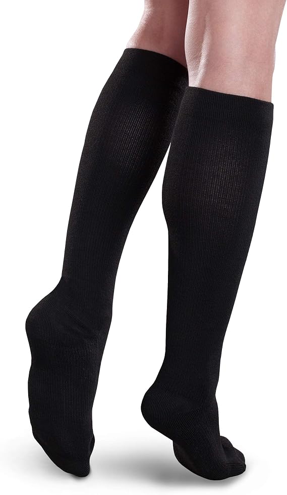 CORE-SPUN BY THERAFIRM CoreSpun Silver Mild Support Socks - Silver/X-STATIC