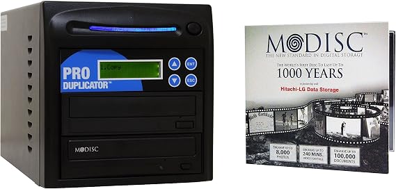 Produplicator 1 to ? M-Disc Support CD DVD Duplicator Bundle with 1 Pack M-DISC DVD (Up to 24X DVD Burn Speed, Standalone Duplication Tower)