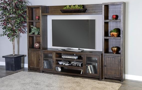 Empire USA 3573TL Homestead Ent. Wall Brown (112-inch,Not Contain Fireplace,28" Fireplace Option 2001B-28W&C)