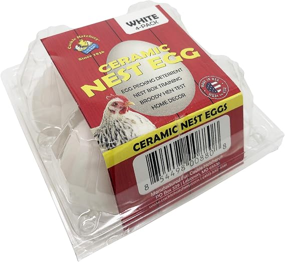 Cackle Hatchery Ceramic Nest Eggs (4ct) (4 White)