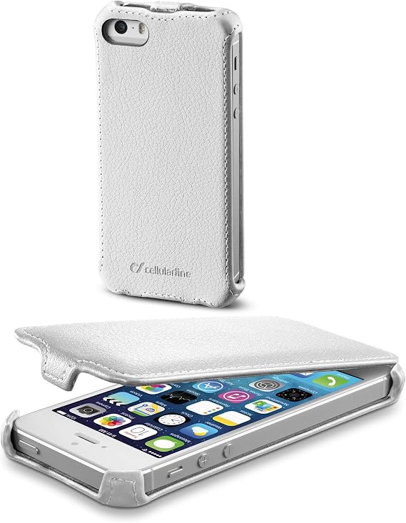 Cellular Line Apple iPhone SE/5S/5 Flap Mıknatıssız Kılıf Beyaz - FLAPIPHONE5W (Outlet)