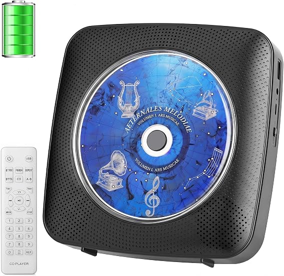 Gueray Portable CD Player Bluetooth CD Players for Home Rechargeable