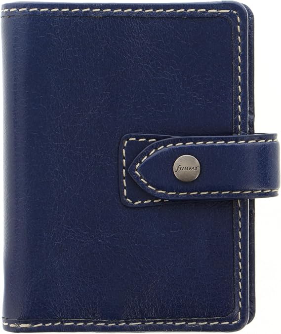 Filofax Malden Mini Leather Organiser - Navy