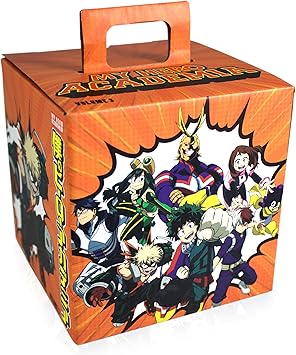 My Hero Academia LookSee Mystery Gift Box | Includes 5 Official Boku No Hero Collectibles | Includes Wall Art, Enamel Pin, More | Bakugo Orange Edition | Collect All 4