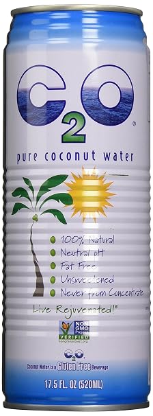 C2O Pure Coconut Water, 17.5 Fluid Ounce (Pack of 12)