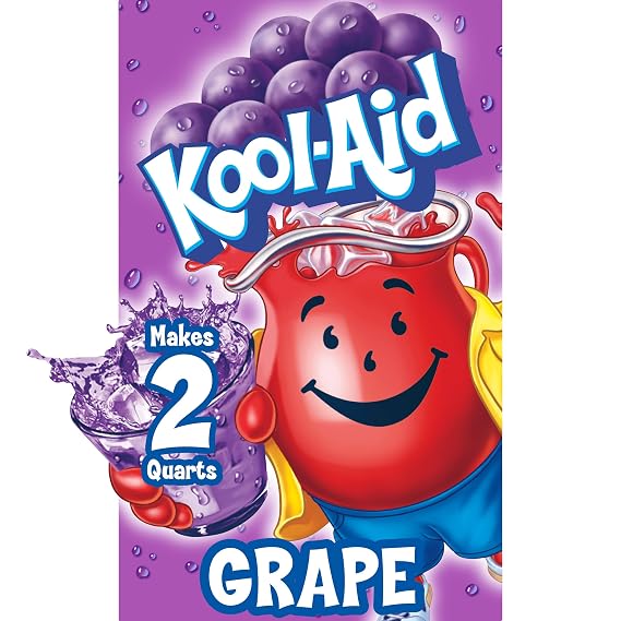 Kool-Aid Powdered Soft Drink Mix, Unsweetened Grape, 0.14 oz Packet