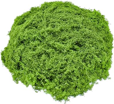 Fake Moss for Potted Plants,Green Moss for Crafts Artificial Floral Moss for Planters Green Moss Decor for DIY Table Centerpieces Faux Moss Filler for Indoor Outdoor Fairy Gardening Decor